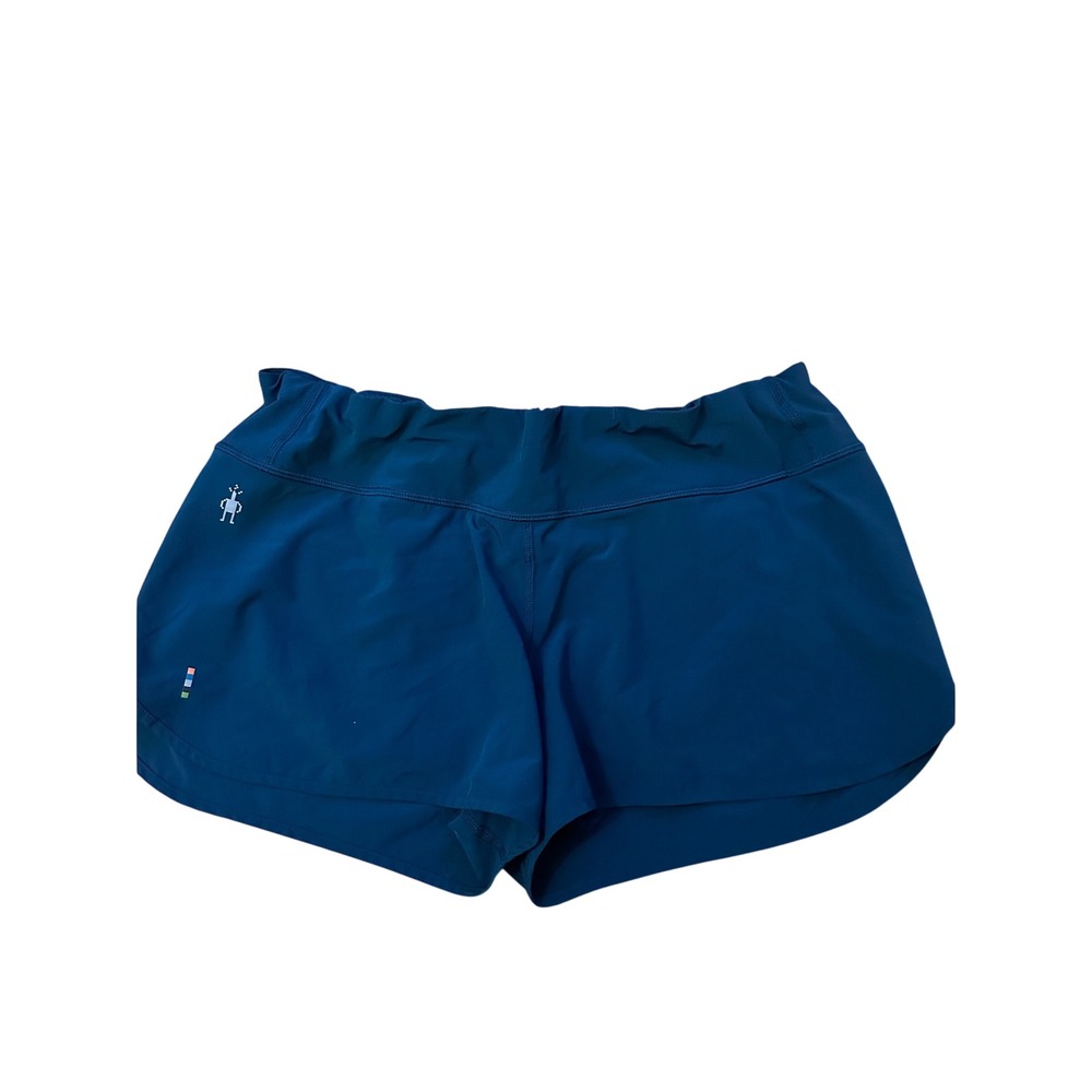 Smartwool Womens Merino Sport Lined Active Running Shorts Teal Blue Size Large